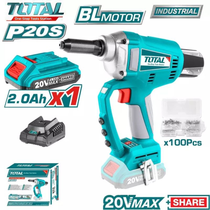 Máy rút đinh rive dùng pin 20V TOTAL TRTLI20051