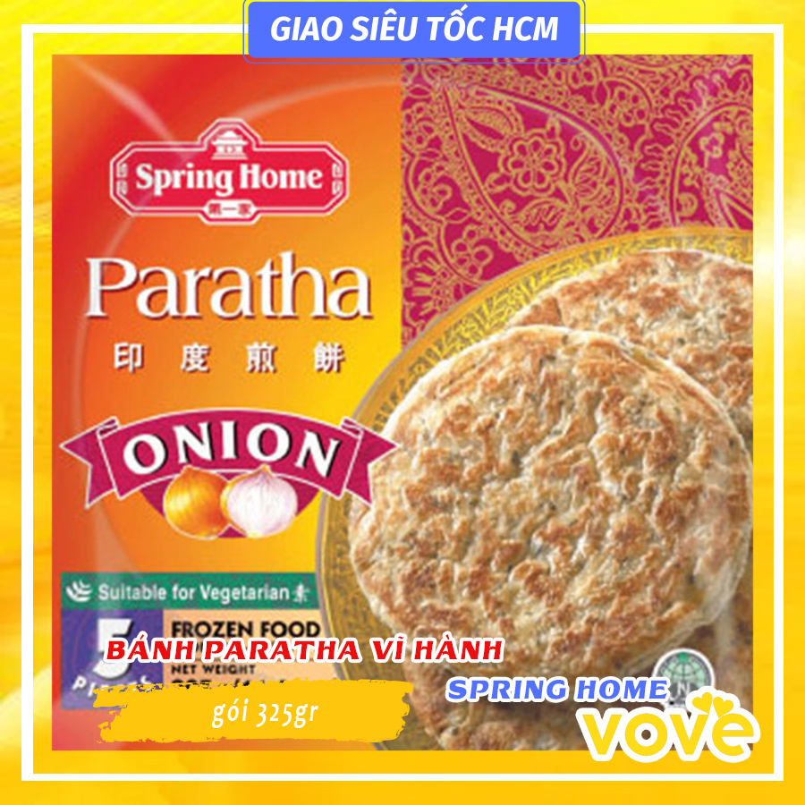 Bánh Paratha vị hành Spring Home Roti Paratha Onion 325gr (gói)