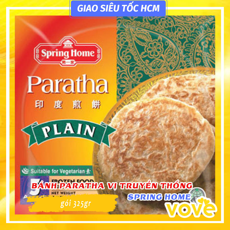 Bánh Paratha vị truyền thống Spring Home Roti Paratha Plain 325gr (gói)