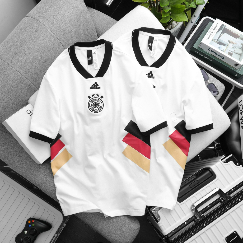 Áo thun ngắn tay A-di-das Logo thêu sắc nét biểu tượng Chim đại bàng vải cotton thầm hút tốt