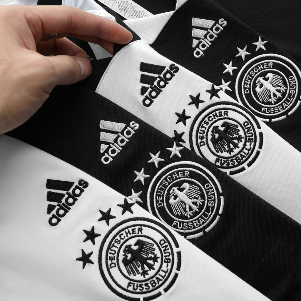 Áo thun ngắn tay A-di-das Logo thêu sắc nét biểu tượng Chim đại bàng vải cotton thầm hút tốt