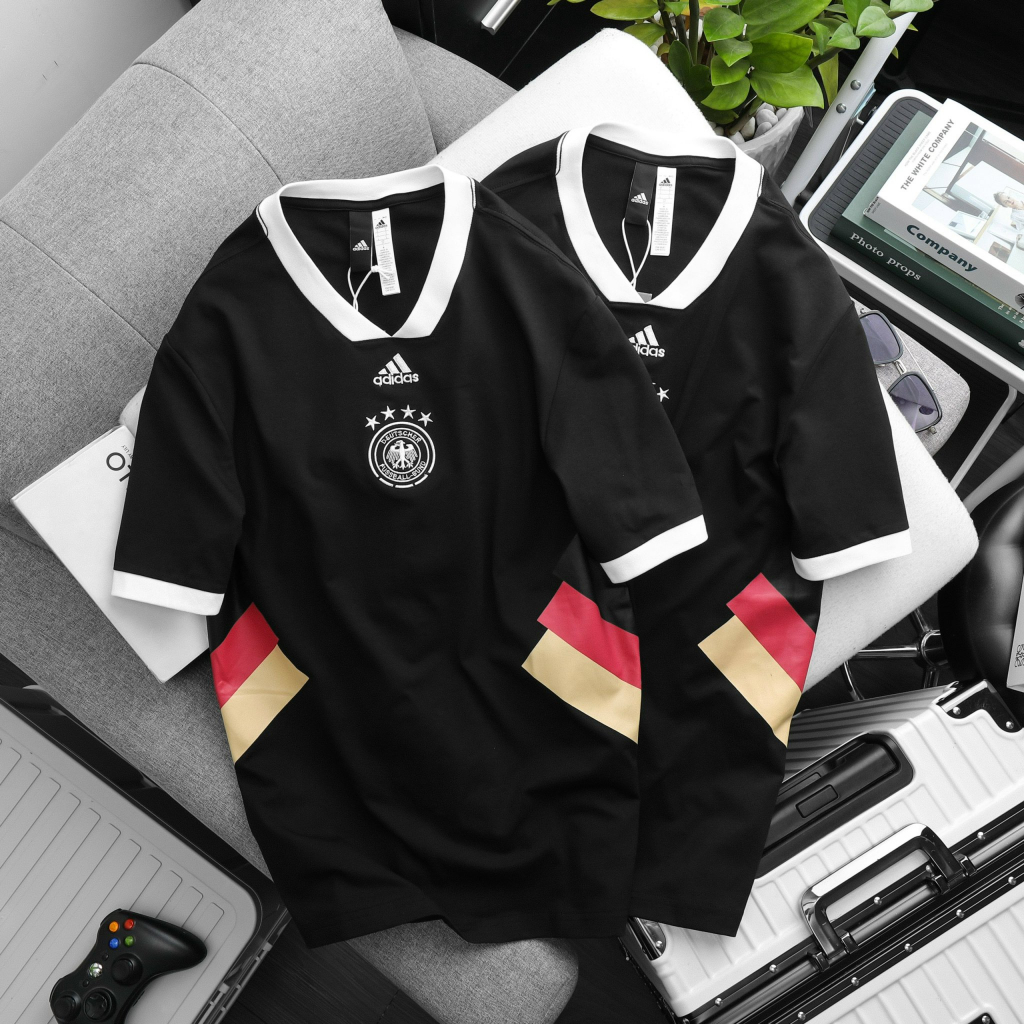 Áo thun ngắn tay A-di-das Logo thêu sắc nét biểu tượng Chim đại bàng vải cotton thầm hút tốt