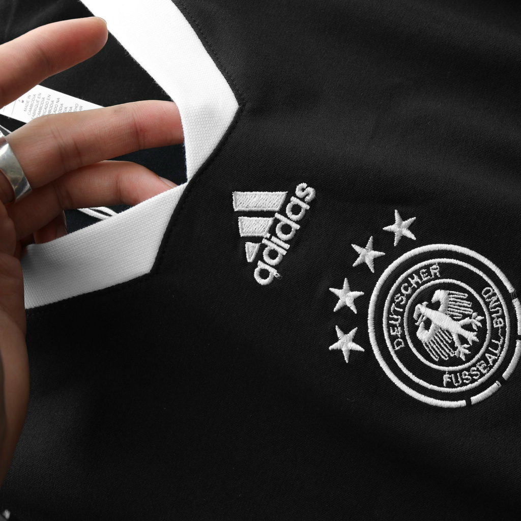 Áo thun ngắn tay A-di-das Logo thêu sắc nét biểu tượng Chim đại bàng vải cotton thầm hút tốt