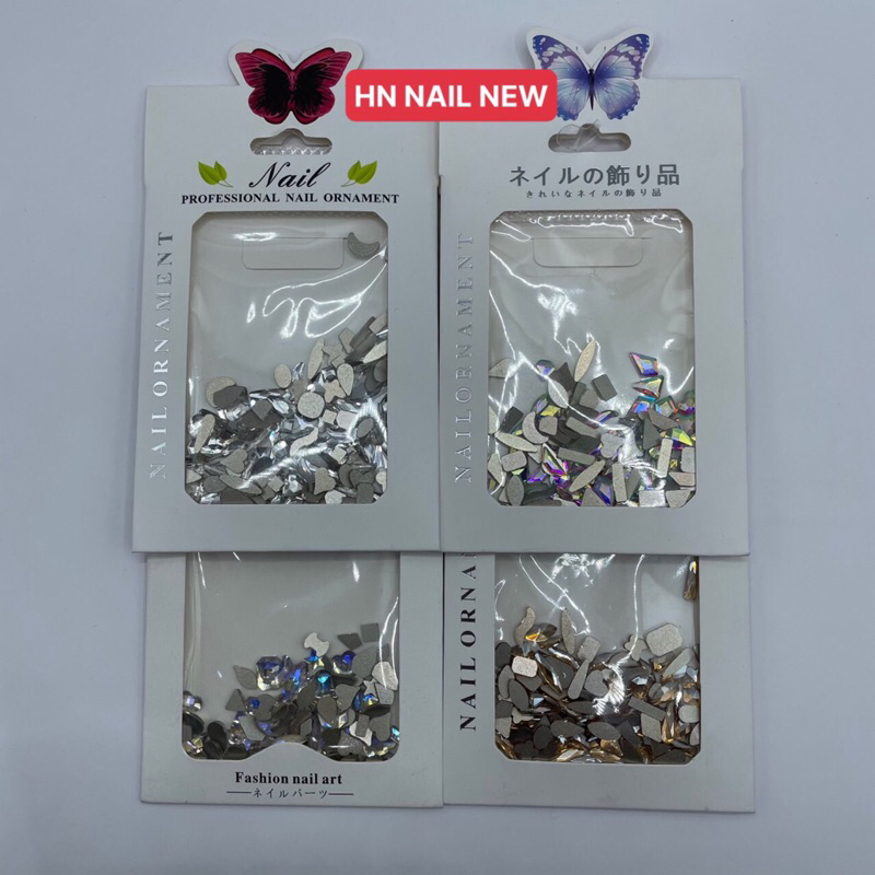 Đá khối chân bằng mix 100 viên trang trí móng HN NAIL NEW