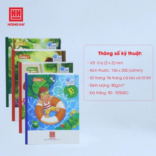 Combo 10 quyển vở class sunny 4 ô ly 96 trang định lượng 80gsm - 0306 | vở học sinh miền trung - miền nam
