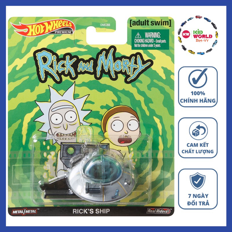 Xe mô hình Hot Wheels Premium Pop Culture Rick and Morty Series Rick's Ship GJR47.