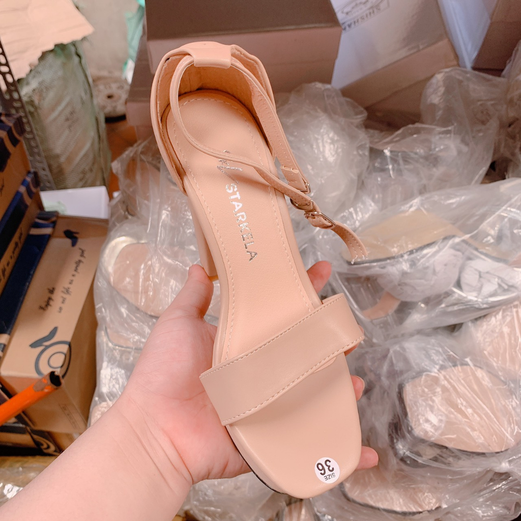 HÀNG CÓ SẴN, GIÀY SANDAL CAO GÓT 12P ĐẾ ĐÚP CÔ DÂU DA LÌ GÓT VUÔNG ĐI CHẮC CHÂN