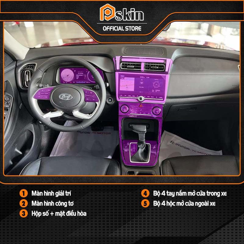 Dán PPF TPU bảo vệ nội thất ô tô Hyundai Creta 2022 - 2023