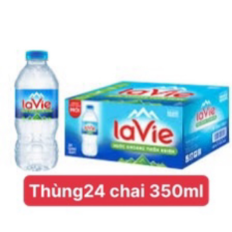 Nước suối Lavie 350ml- thùng 24chai- có sẵn ship hỏa tốc