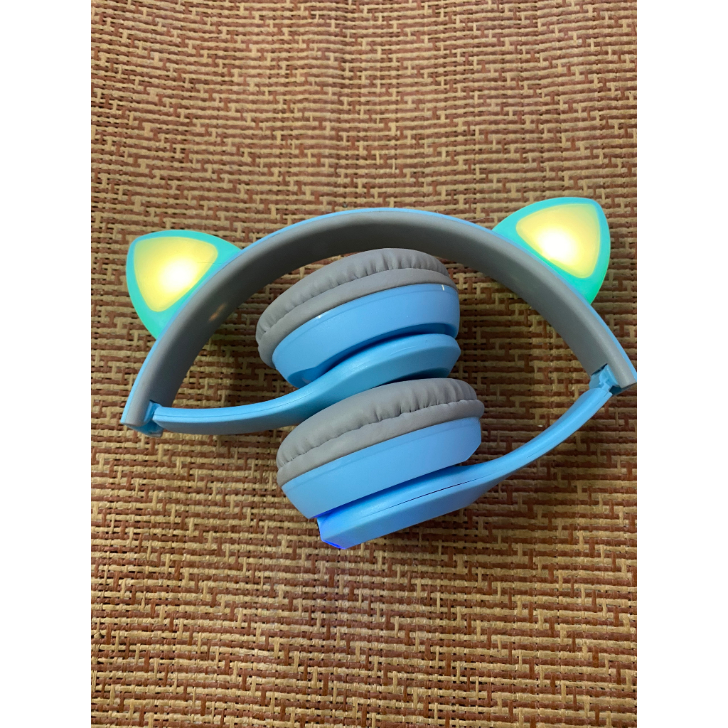 Tai Nghe Mèo Bluetooth P47M, Tai Mèo Dễ Thương Có Mic, Âm Bass Mạnh Mẽ Nghe Nhạc Cực Hay