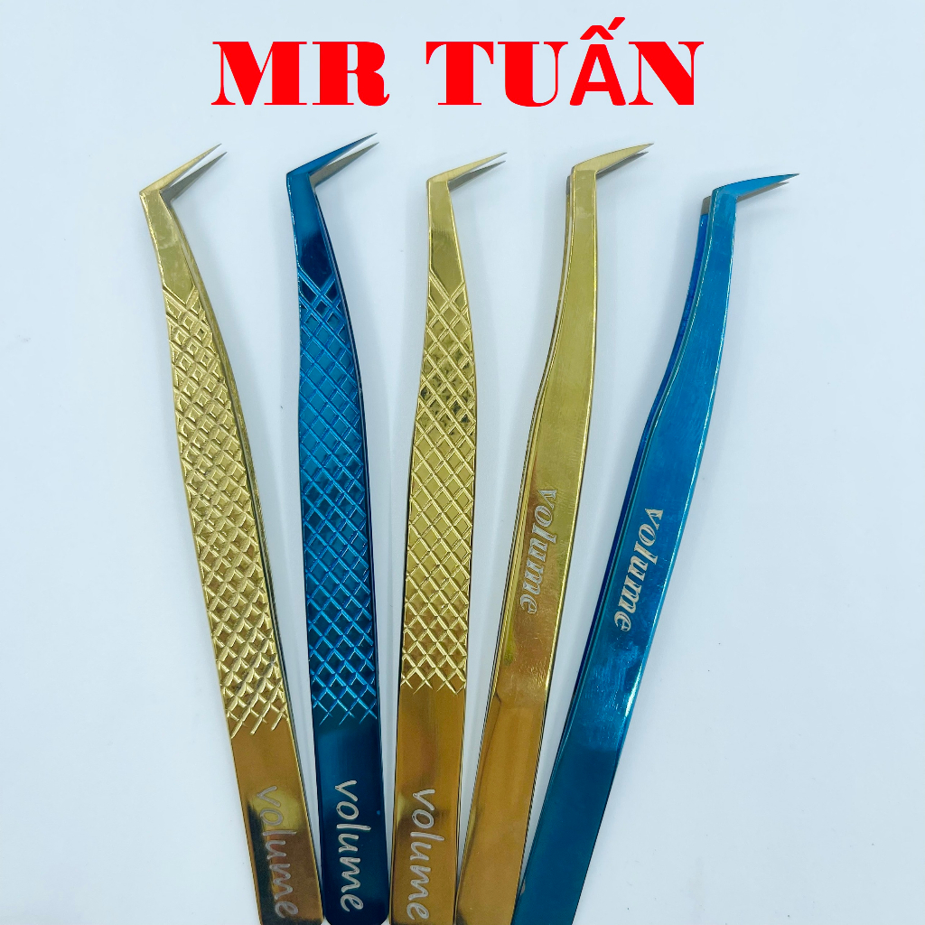 nhíp nối mi volume CARO CAO CẤP MŨI VUÔNG _dụng cụ nối mi_Mr Tuấn