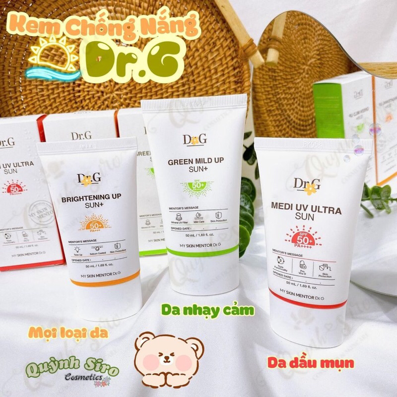 KEM CHỐNG NẮNG DR.G - HÀN QUỐC 50ML (FULL BOX)