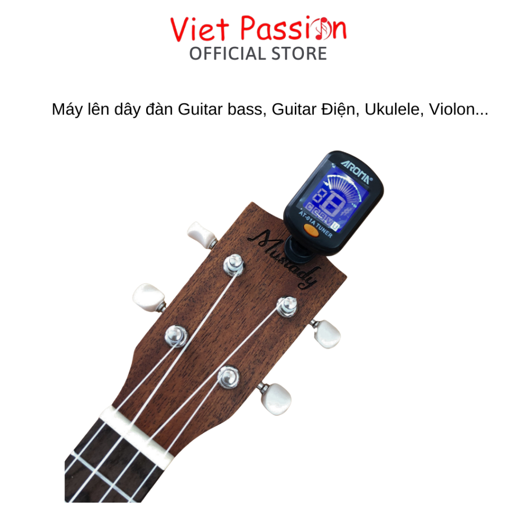 Máy lên dây đàn guitar ukulele violin Tuner guitar ukulele violin chất lượng VietPassion HCM