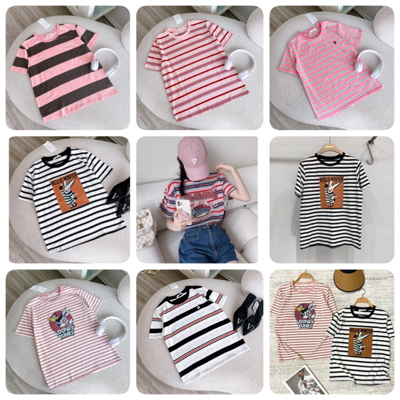 [ Ảnh thật + video ] áo pull kẻ hàng qccc , chất đẹp , phom rộng