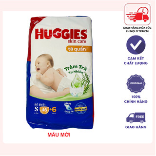 Tã Quần Huggies Size S46 + 6 Miếng mẫu mới skincare Cho Bé 4-8kg {mẫu mới 52 miếng}