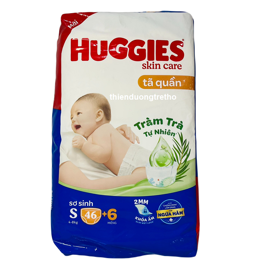 Tã Quần Huggies Size S 46 Miếng mẫu mới skincare Cho Bé 4-8kg