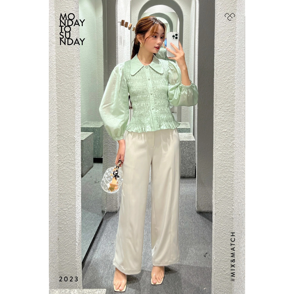 Áo sơmi smocking - Everluxe