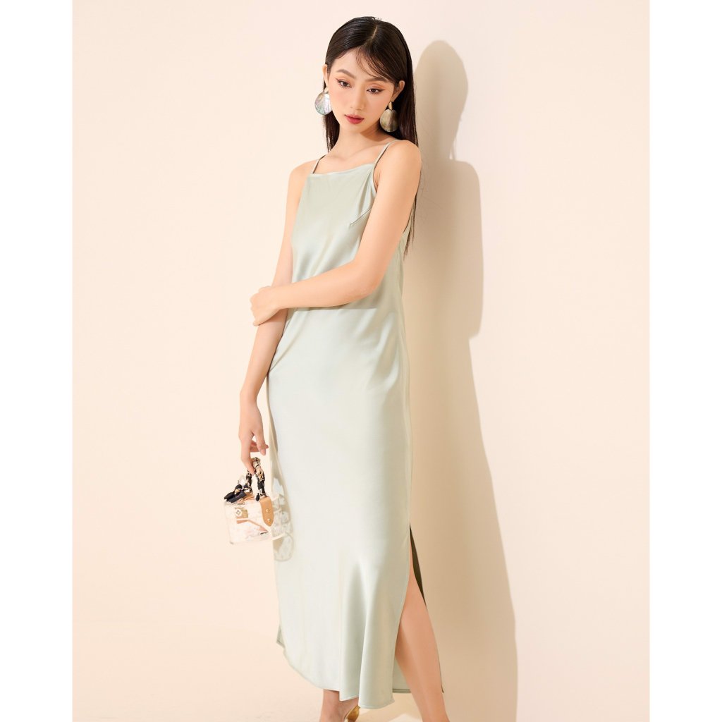 Đầm 2 dây xẻ tà - Everluxe