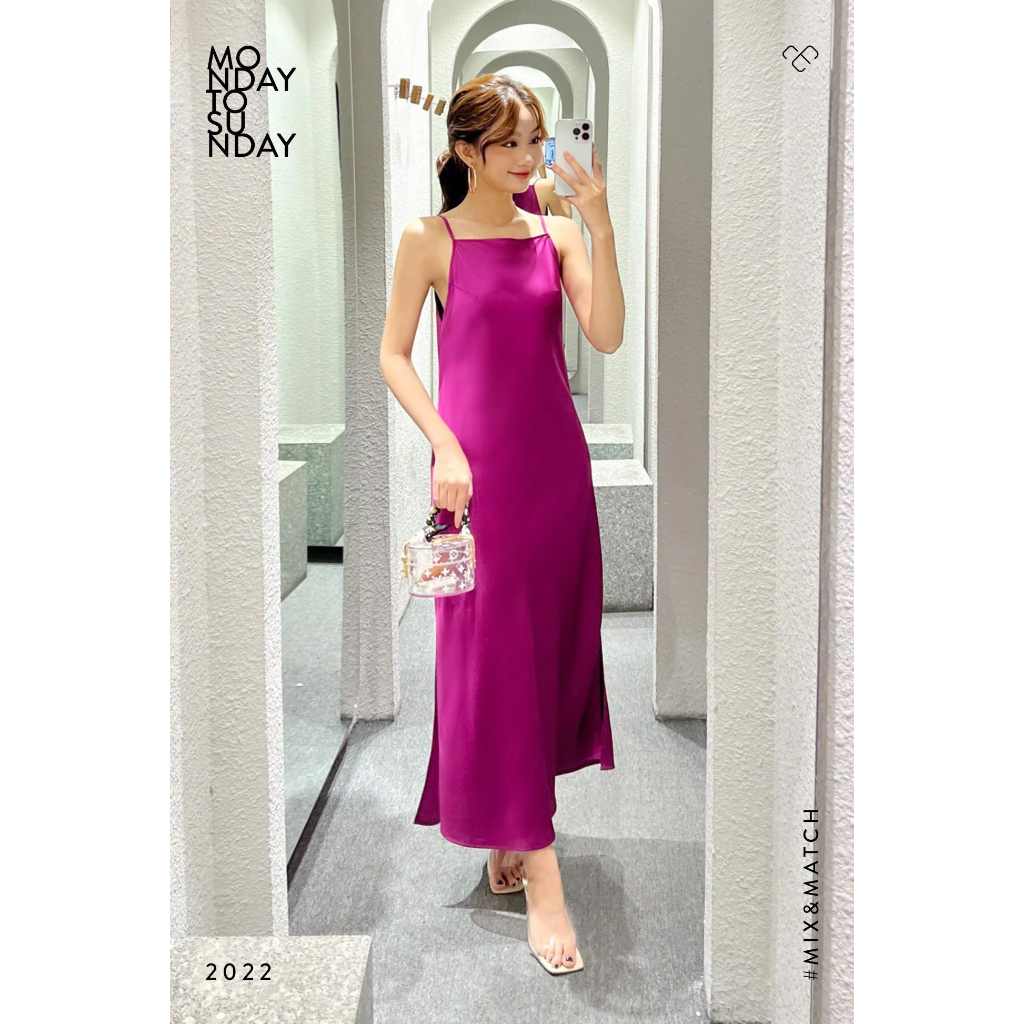 Đầm 2 dây xẻ tà - Everluxe