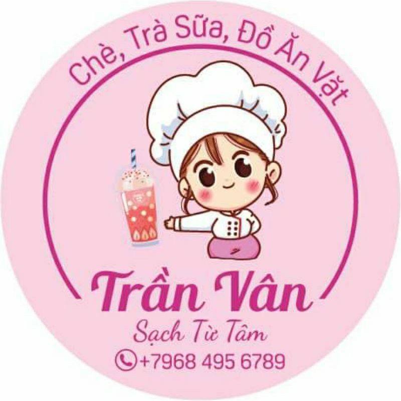 Combo 100 Tem Dán Sticker Trà Sữa, Đồ Ăn Vặt, Trà Chanh Decal nhựa chống nước