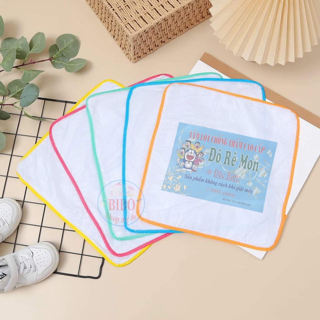 Combo 10 Tấm Lót Chống Thấm Giặt Máy Được, Tấm Lót Sơ Sinh 30*30cm_Doremon