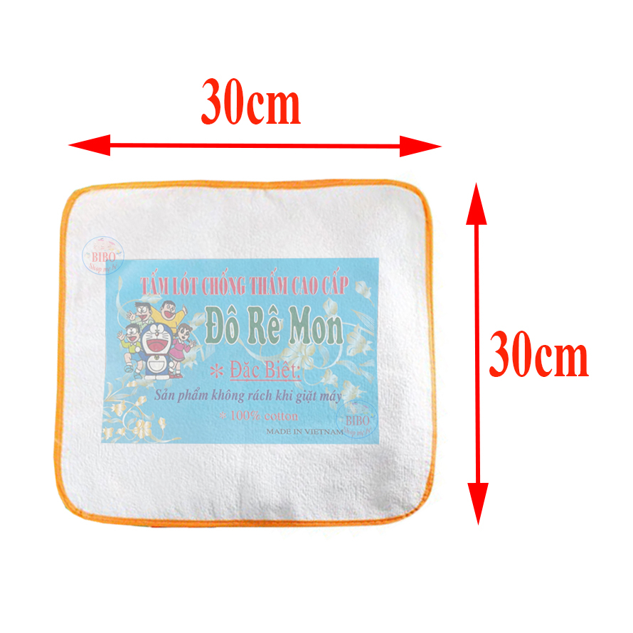 Combo 10 Tấm Lót Chống Thấm Giặt Máy Được, Tấm Lót Sơ Sinh 30*30cm_Doremon