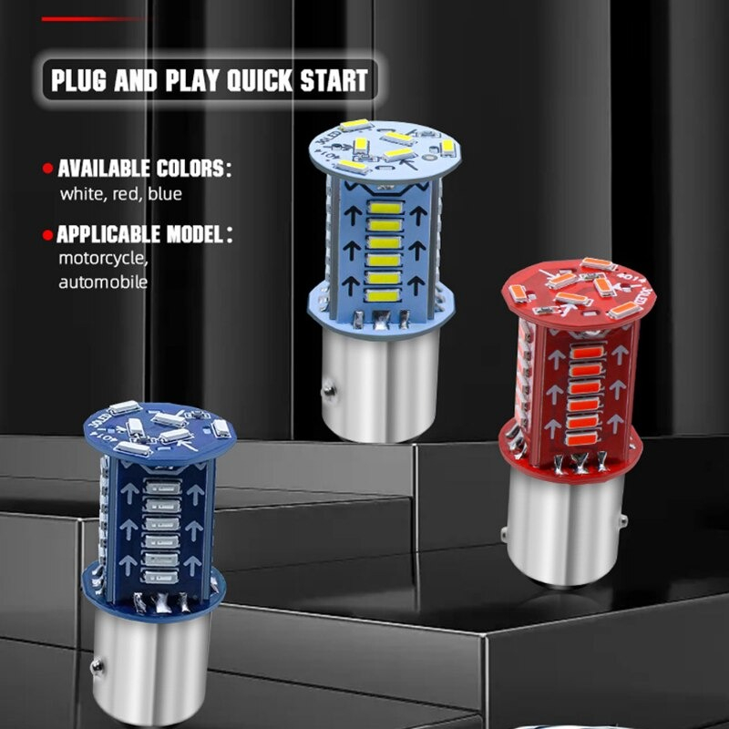 1157 BAY15D Nhấp Nháy Phanh Bóng Đèn LED Đuôi Xe Dừng Nhan Đảo Chiều Đậu Xe Đèn 12V Nhấp Nháy Đèn Tự Động xe Máy