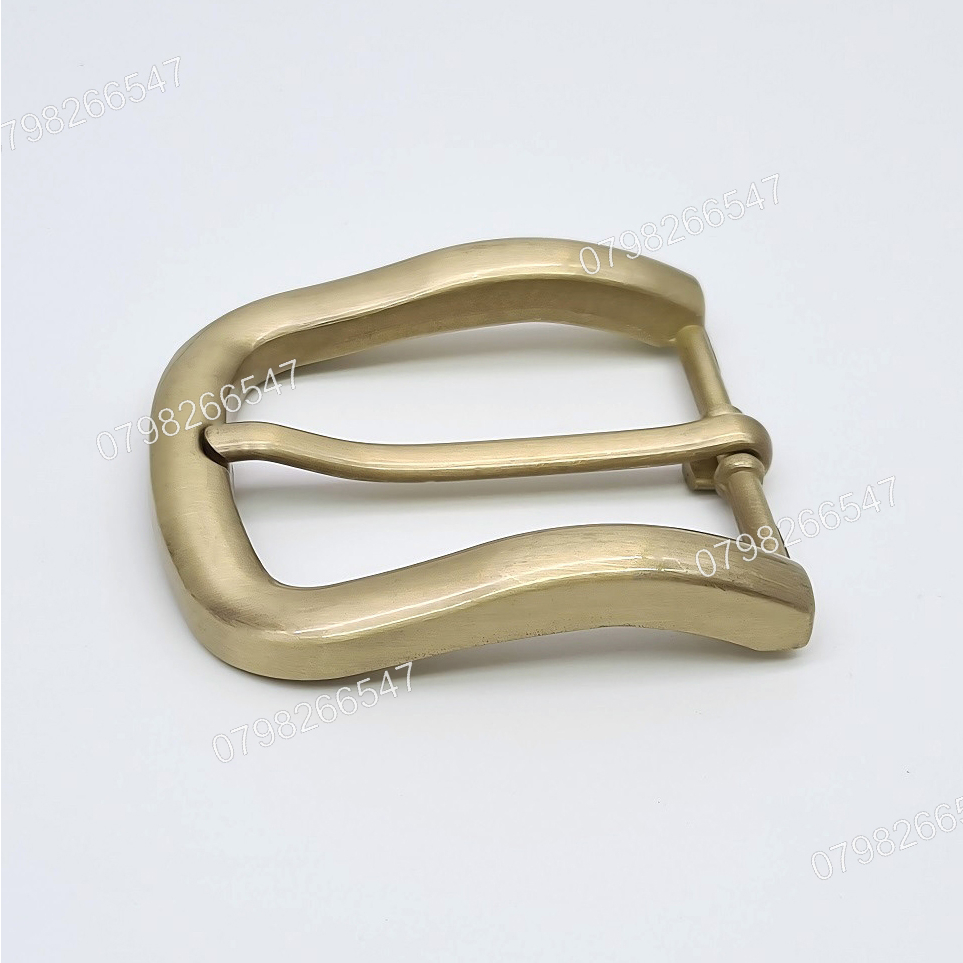 Mặt khoá dây nịt nam DKK-063 | Đầu khoá xỏ kim bảng 4F vàng đồng góc bầu thời trang