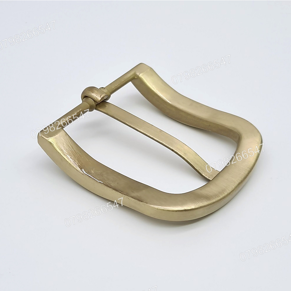 Mặt khoá dây nịt nam DKK-063 | Đầu khoá xỏ kim bảng 4F vàng đồng góc bầu thời trang