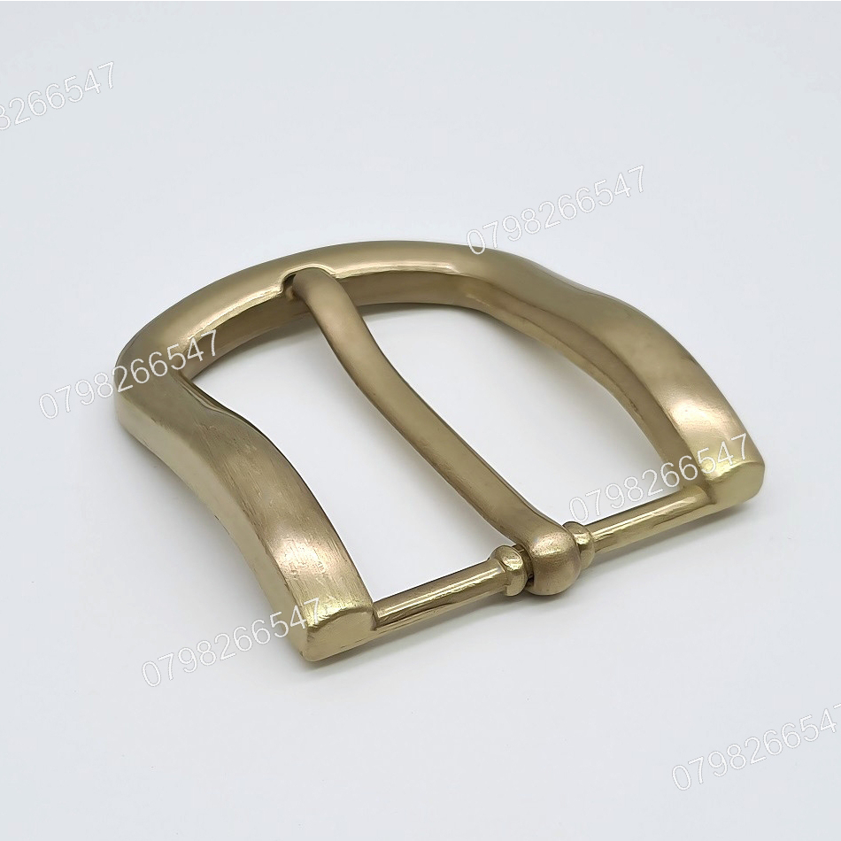 Mặt khoá dây nịt nam DKK-063 | Đầu khoá xỏ kim bảng 4F vàng đồng góc bầu thời trang