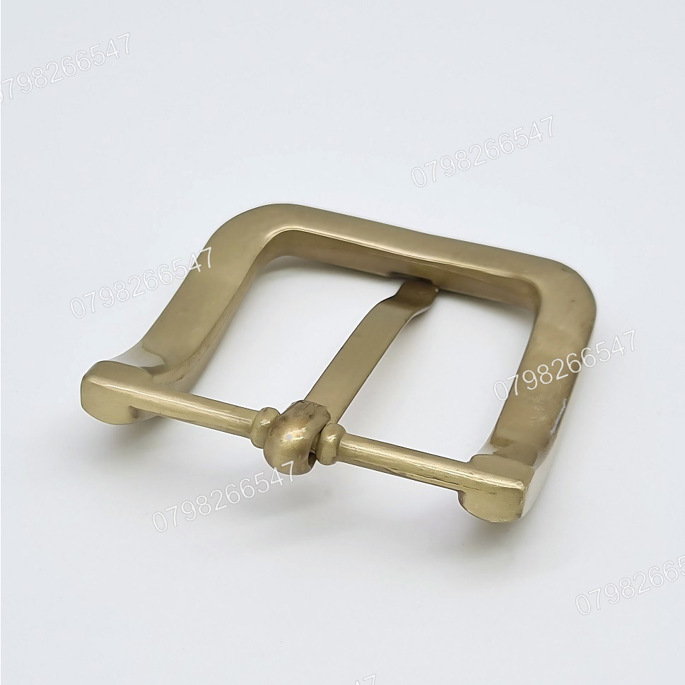 Mặt khoá dây nịt nam DKK-063 | Đầu khoá xỏ kim bảng 4F vàng đồng góc bầu thời trang