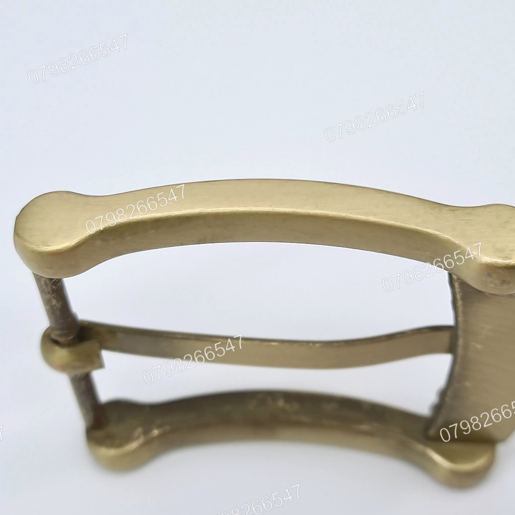 Mặt khoá thắt lưng nam DKK-066 | Đầu khoá kim vàng đồng bảng 4F có hai đường hoạ tiết ấn tượng