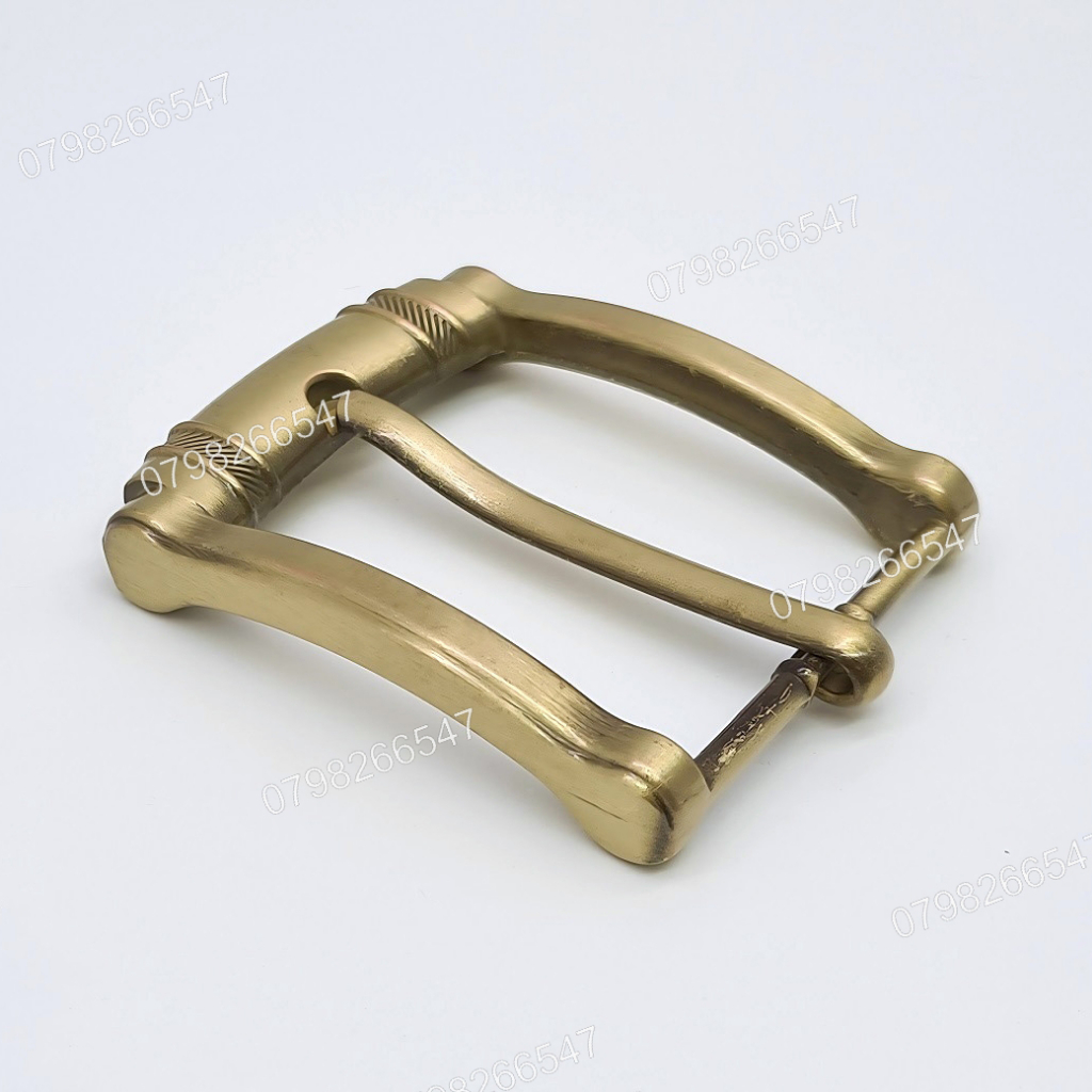 Mặt khoá thắt lưng nam DKK-066 | Đầu khoá kim vàng đồng bảng 4F có hai đường hoạ tiết ấn tượng