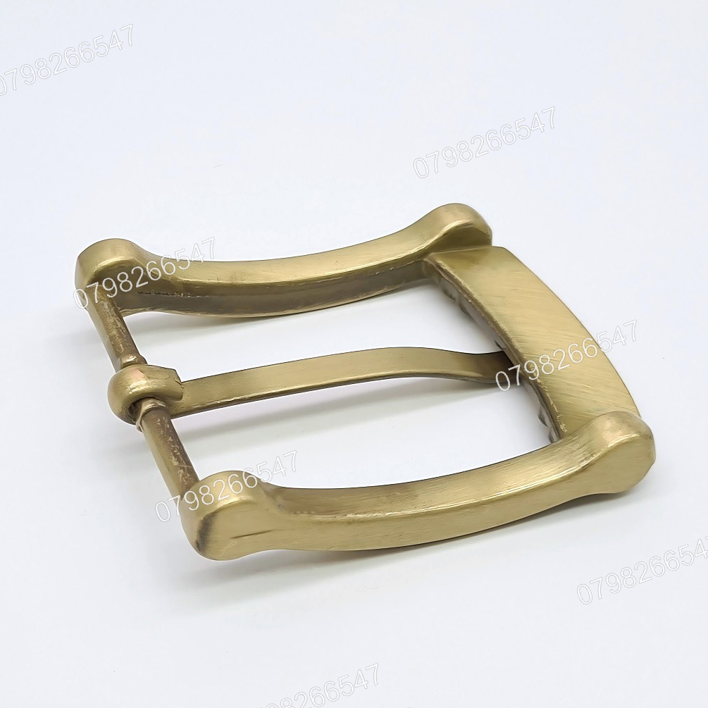 Mặt khoá thắt lưng nam DKK-066 | Đầu khoá kim vàng đồng bảng 4F có hai đường hoạ tiết ấn tượng