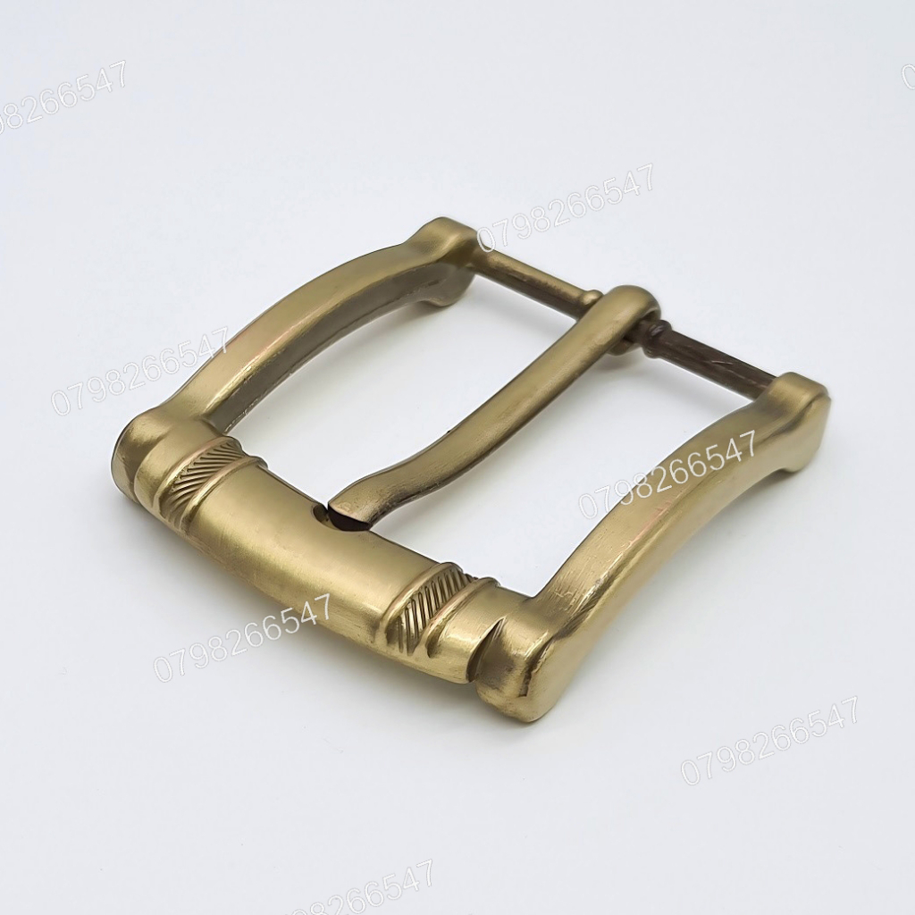 Mặt khoá thắt lưng nam DKK-066 | Đầu khoá kim vàng đồng bảng 4F có hai đường hoạ tiết ấn tượng