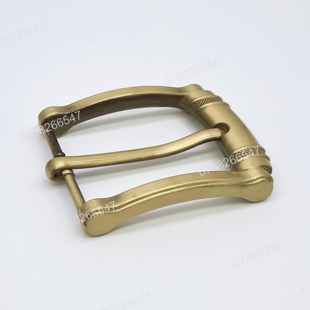 Mặt khoá thắt lưng nam DKK-066 | Đầu khoá kim vàng đồng bảng 4F có hai đường hoạ tiết ấn tượng