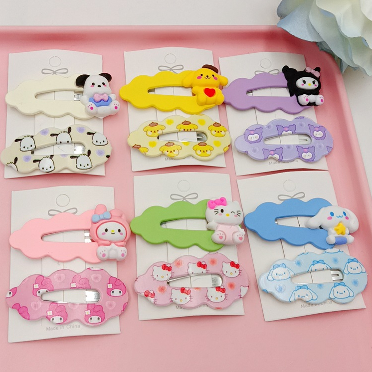 Kẹp tóc mái hình đám mây ngộ nghĩnh Sanrio Kuromi LILA KMAY025