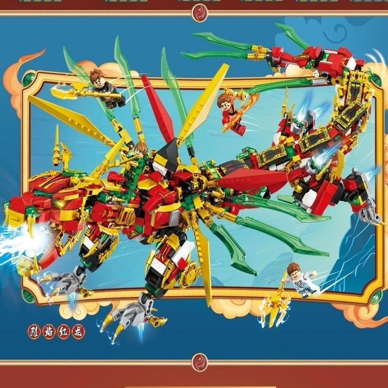 Mô Hình Lắp Ráp Ninja Red Dragon 2 Trong 1 Mới 68235