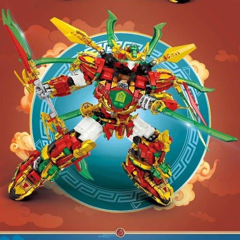 Mô Hình Lắp Ráp Ninja Red Dragon 2 Trong 1 Mới 68235