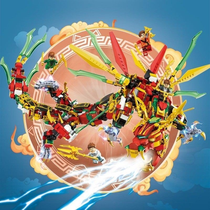 Mô Hình Lắp Ráp Ninja Red Dragon 2 Trong 1 Mới 68235