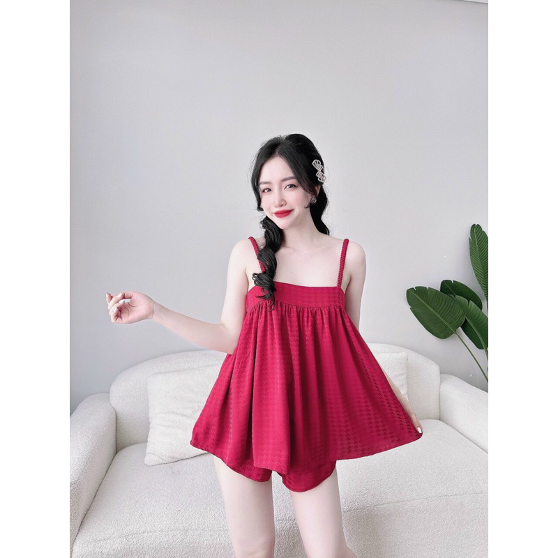 Bộ ngủ 2dây bính họa tiết