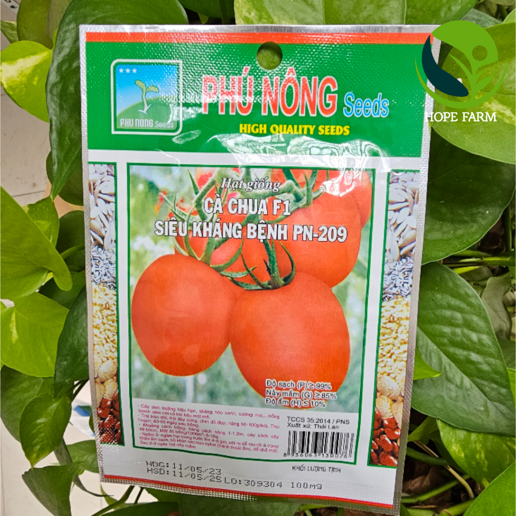 Hạt Giống Cà chua F1 siêu kháng bệnh PN-209 Phú Nông- Gói 0.1gr