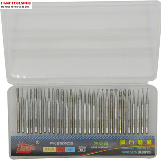 Bộ 30 cây mũi cán xoàn gồm size 3,4,5,6mm cán 3mm hongyu