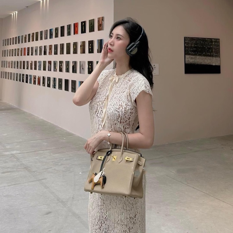 VÁY REN NƠ CỔ HIỆN ĐẠI MÀU TRẮNG