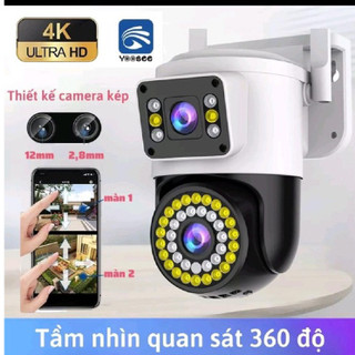 Camera Yoosee 2 Mắt, Camera Giám Sát An Ninh Wifi Yoosee Ys2in1 ( 5.0mp ) 1 Cam 2 Màn Hình  (Teon.vn)