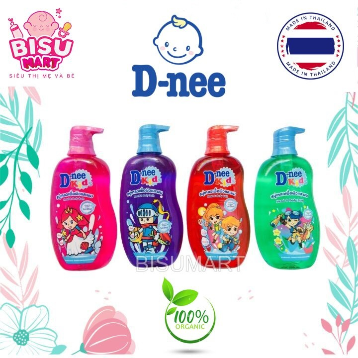 Sữa tắm gội Kid Dnee 400ml Thái Lan (đủ màu)