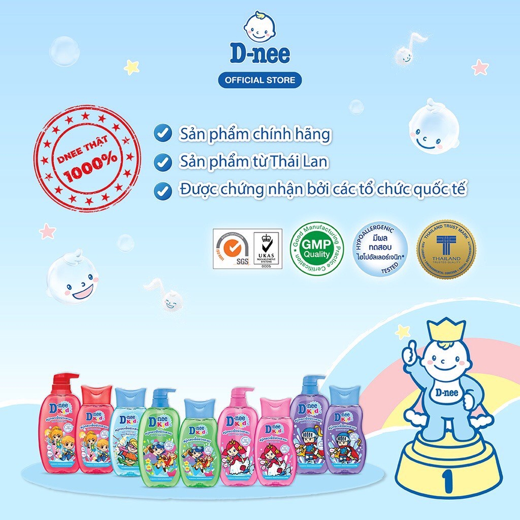 Sữa tắm gội Kid Dnee 400ml Thái Lan (đủ màu)