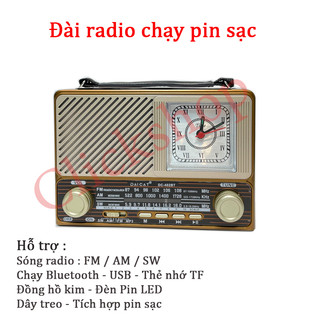 Đài radio fm bluetooth usb nghe nhạc daicat xb402 bt có đồng hồ ,nghe fm/am/sw loa siêu lớn