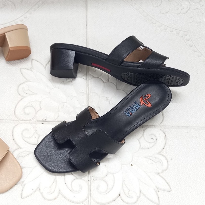 Min's Shoes - Guốc Sandal Quai Da Cao Cấp S536