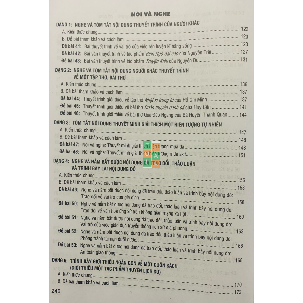 Sách - Hướng dẫn viết, nói và nghe các dạng Văn lớp 8
